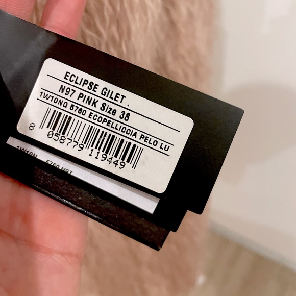 Pinko Pink Longline Fur Vest NWT - Picture 11 of 13